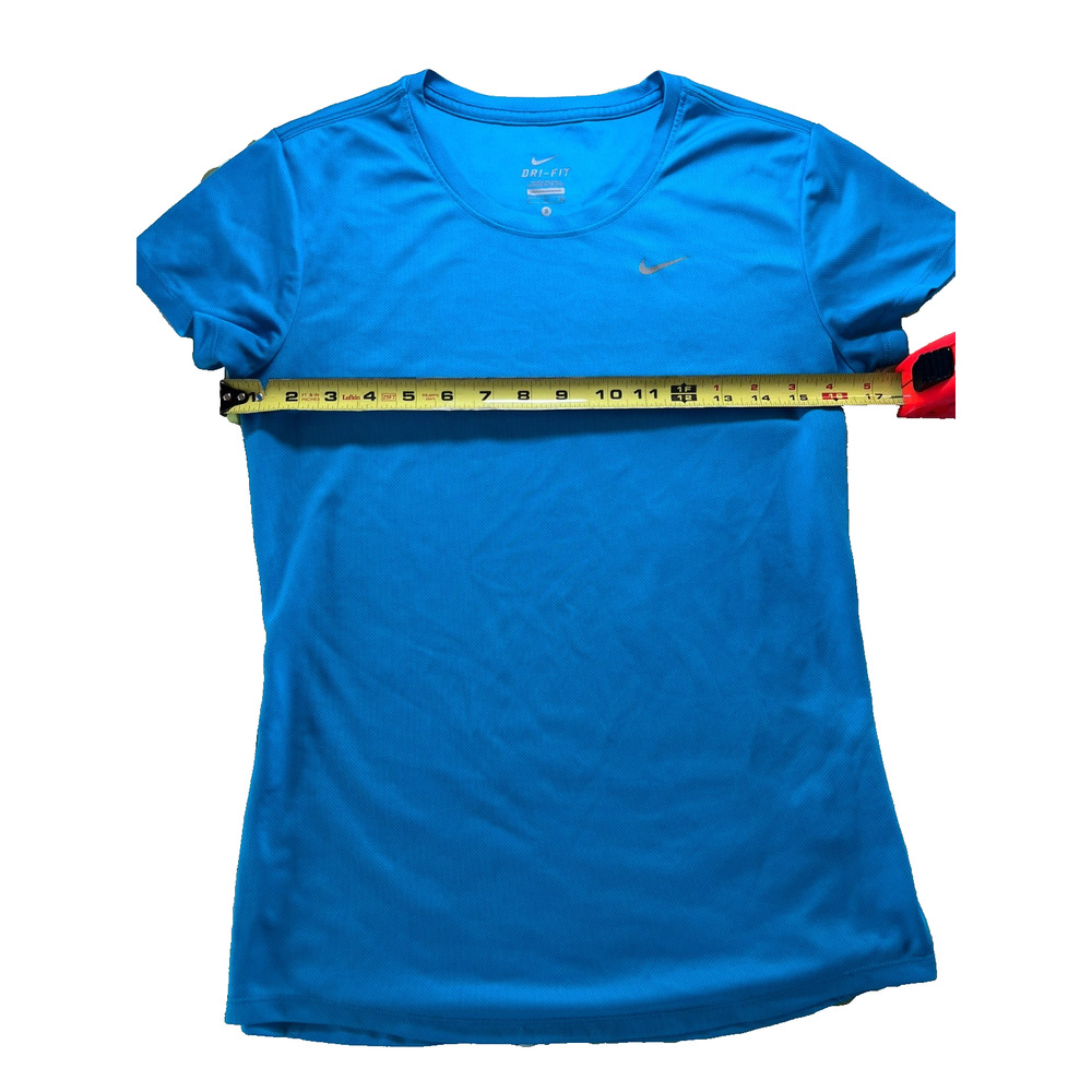 Nike Dri Fit Womens Small Blue Short Sleeve Crew Neck Training Workout Gym